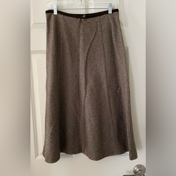 Women’s Max Mara WEEKEND LINE Wool Herringbone
Flare Long Skirt Brown size 10 - Picture 5 of 10